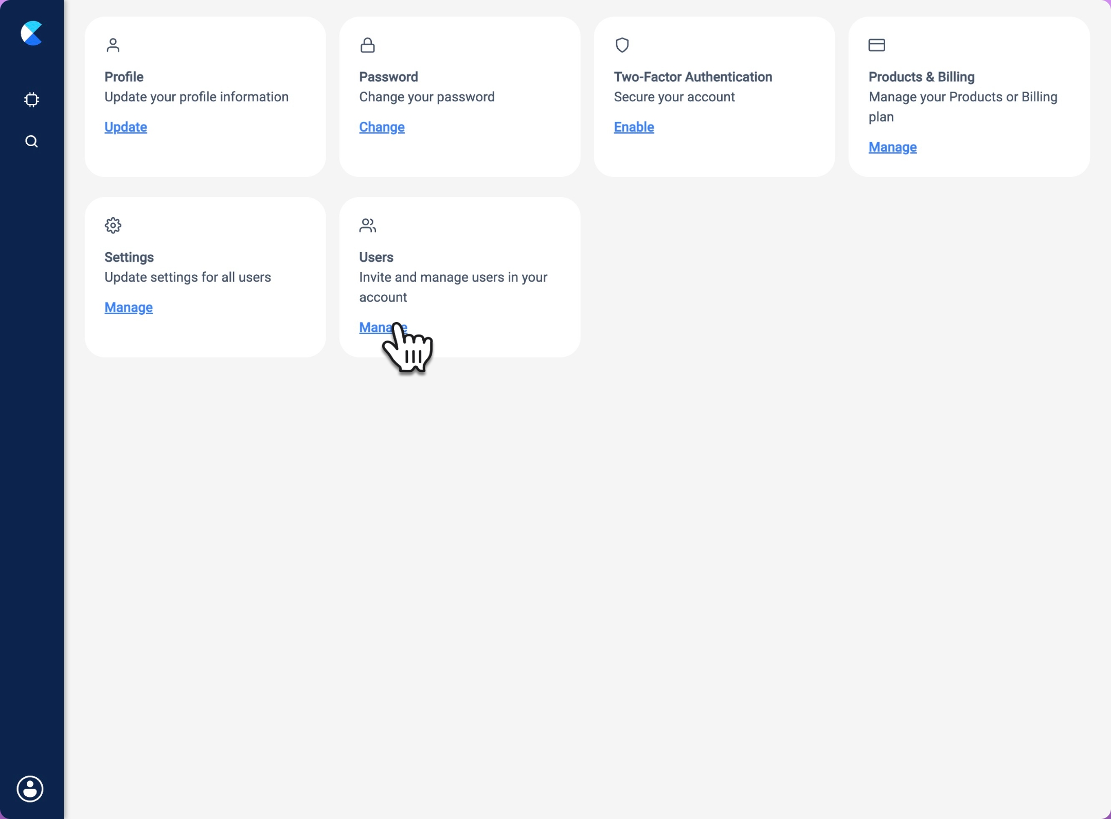 Click <b>Manage</b>
